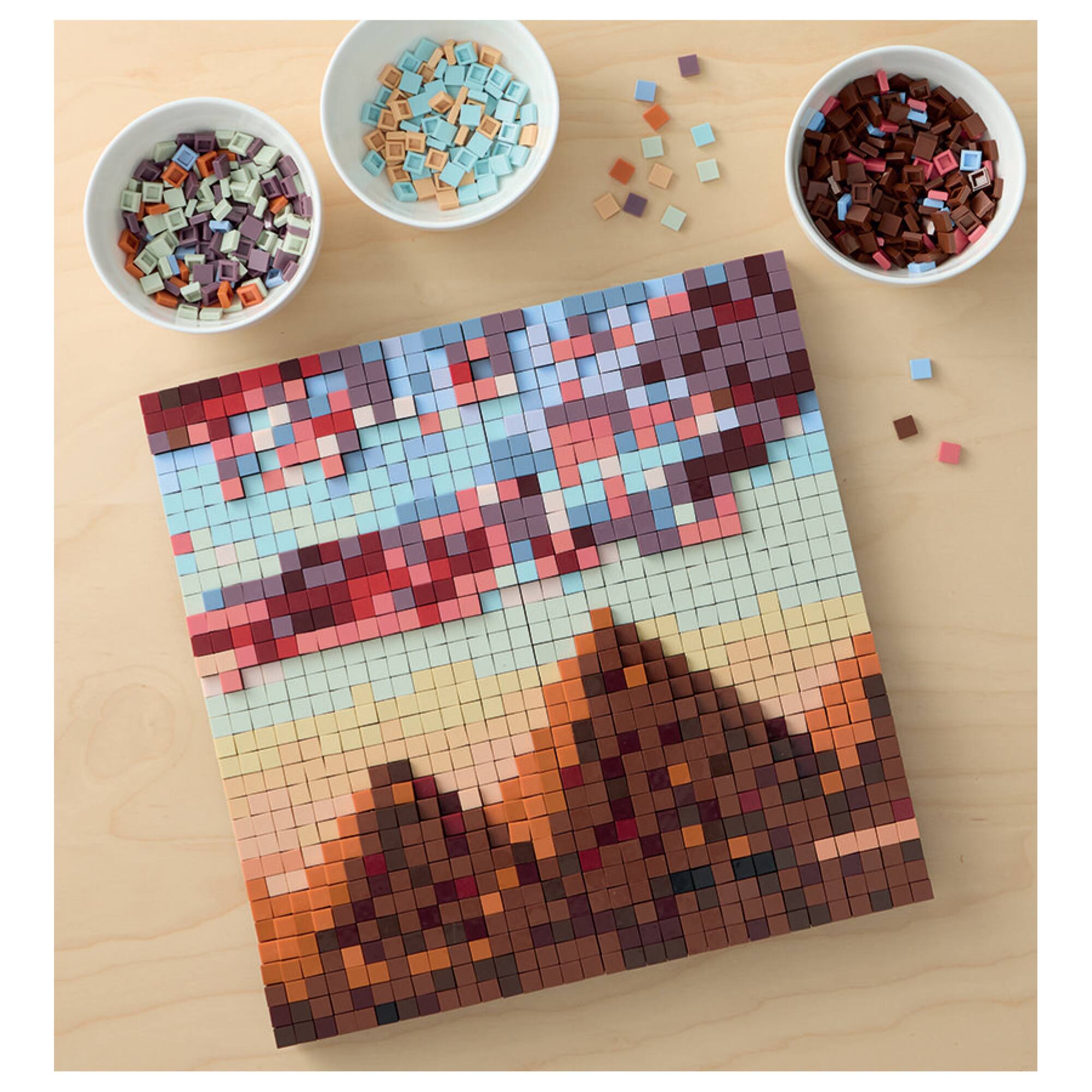 10" x 10" Pyramids Pixelated Brick Art by Make Market®